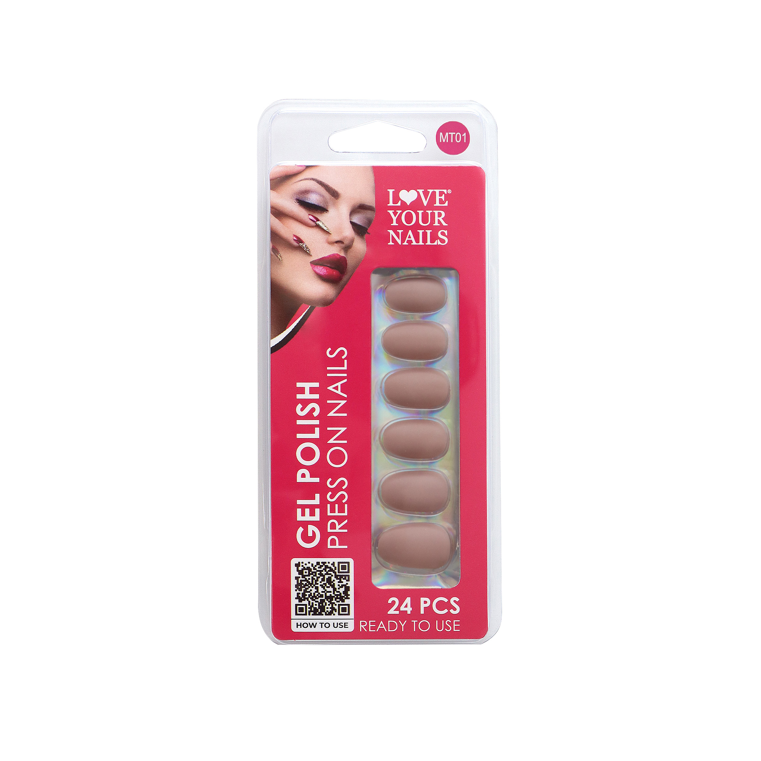 GEL POLISH PRESS ON NAILS - MATTE COLORS OVAL